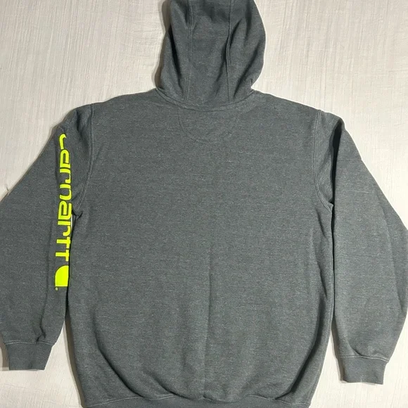 Carhartt Men's Charcoal Hoodie - Picture 2 of 4